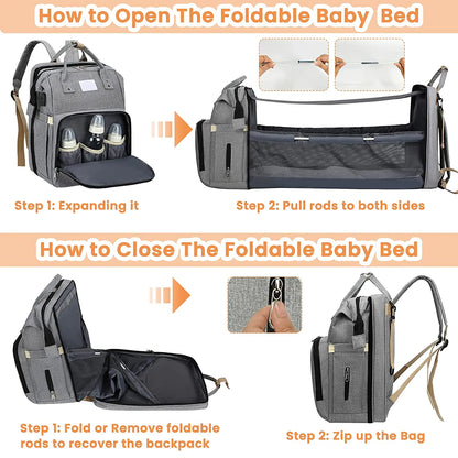 Napmate Portable Crib Backpack Diaper Bag